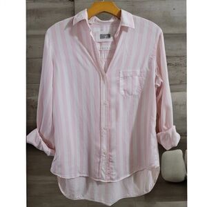 Grayson x Frank & Eileen Pink Stripe Hero Button Down Shirt S Drapey